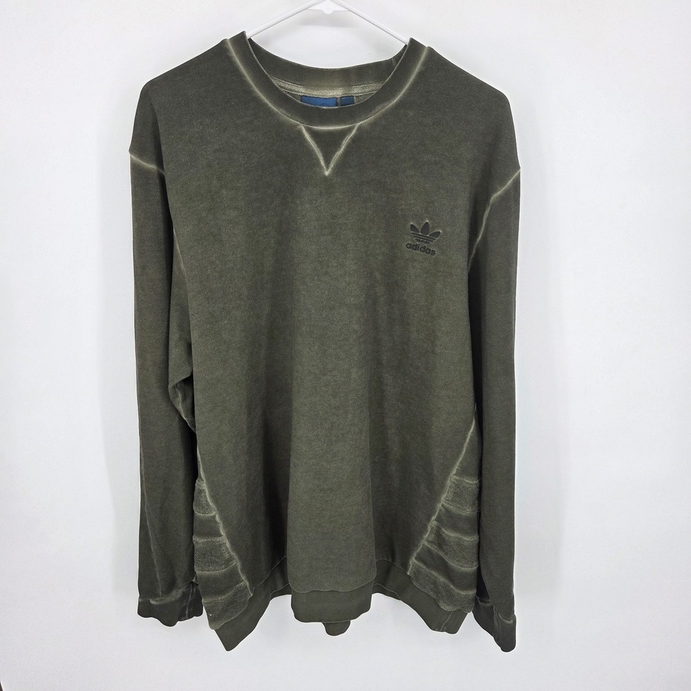 Authentic Adidas Originals Men's XL Street Modern Crewneck Sweatshirt Green